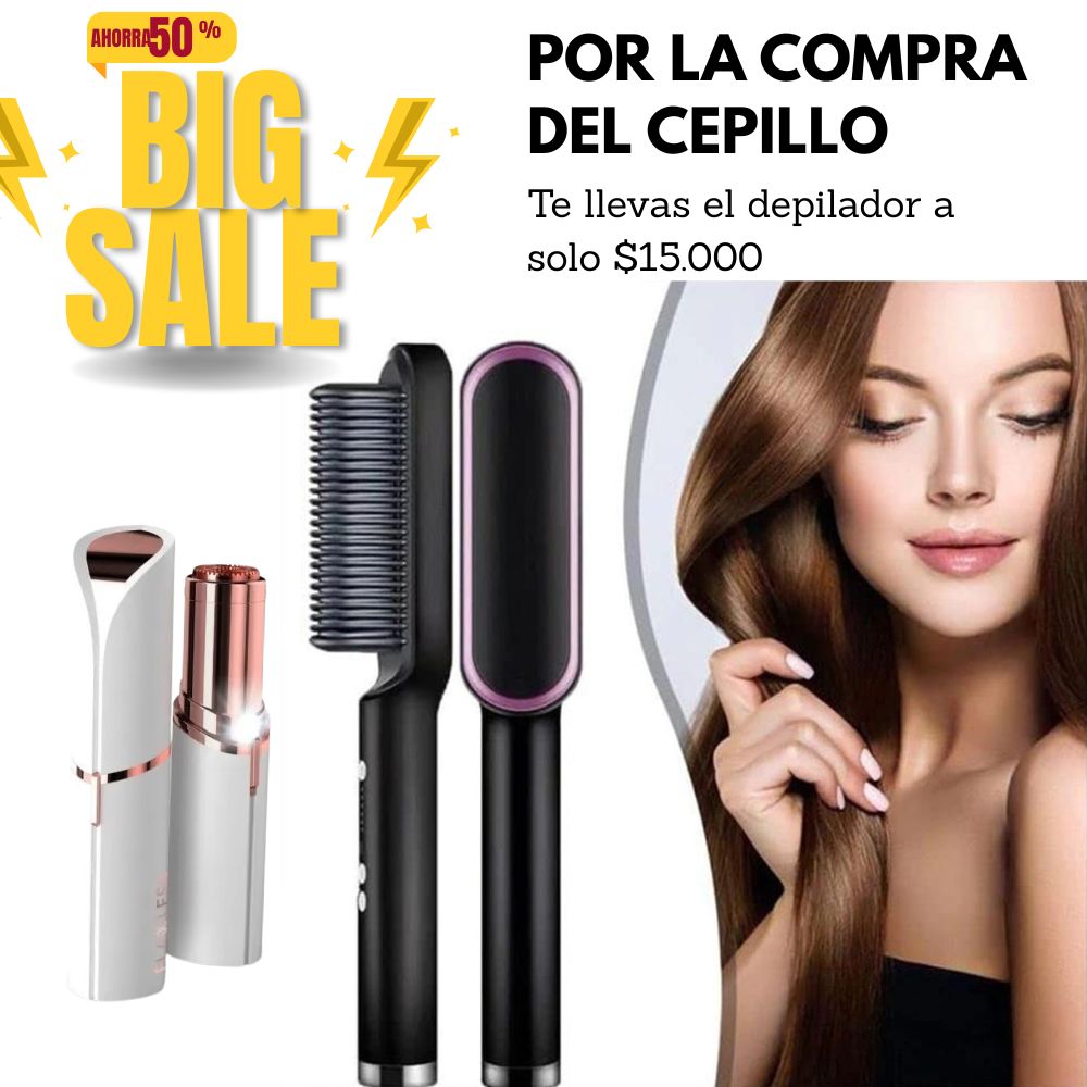 LISSGO CEPILLO ALISADOR + Depilador Facial