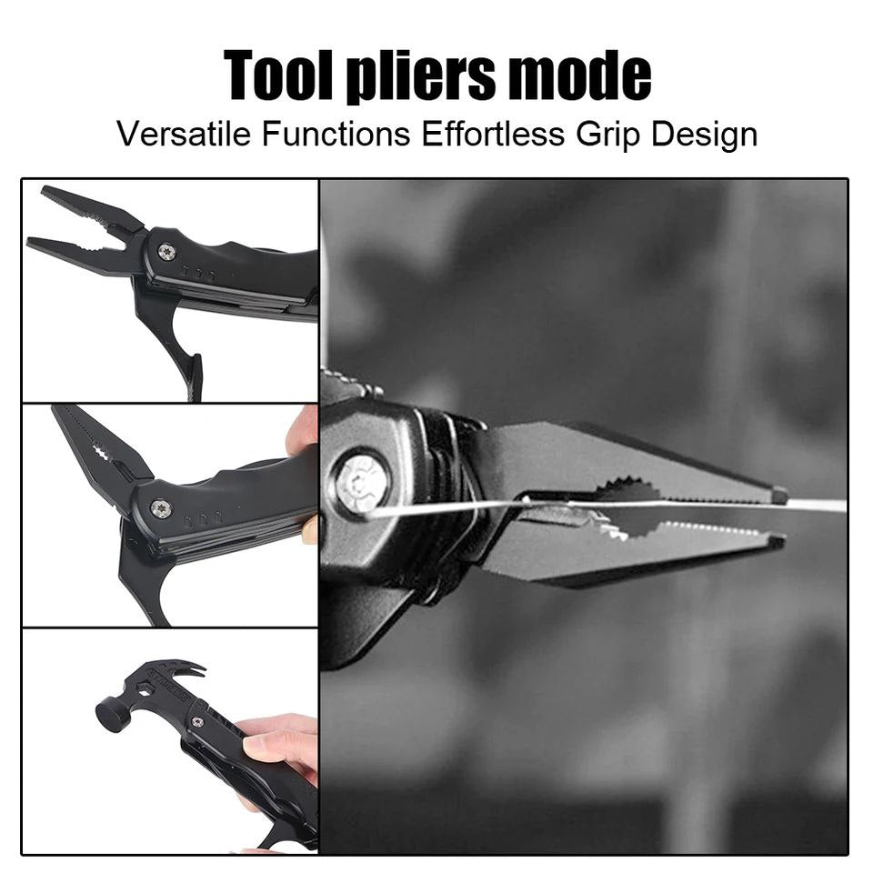MultiTool Martillo Multifuncional 14 en 1 de Acero Inoxidable, prepárate para cualquier tarea