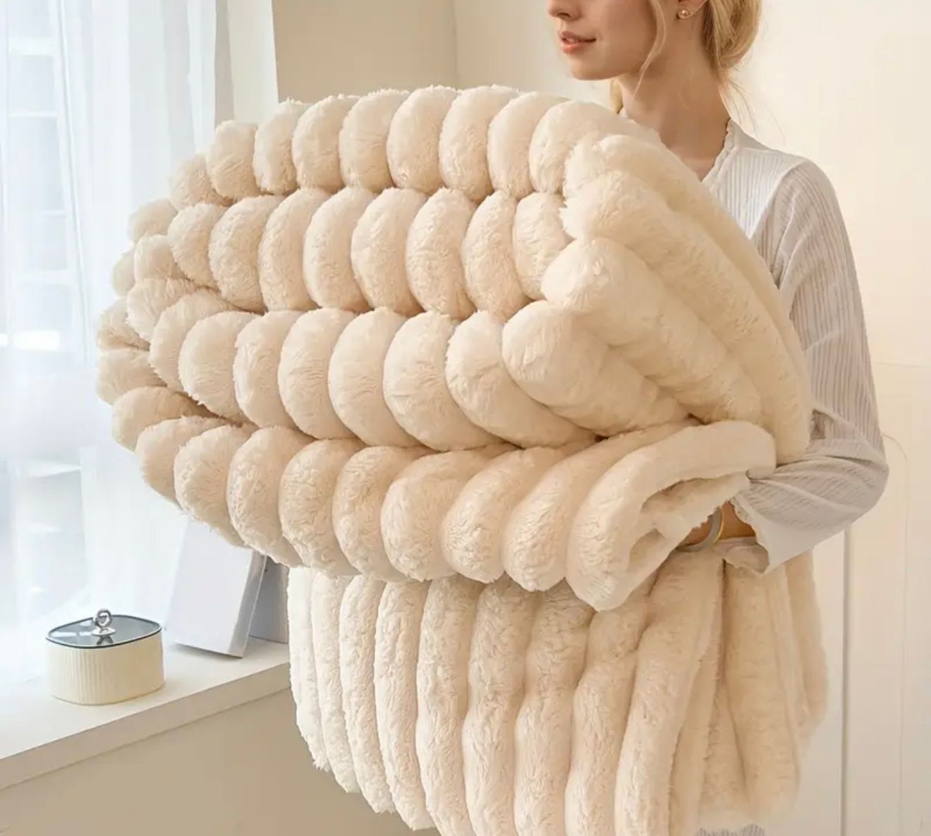 MANTA POLAR FELPA DE CONEJO