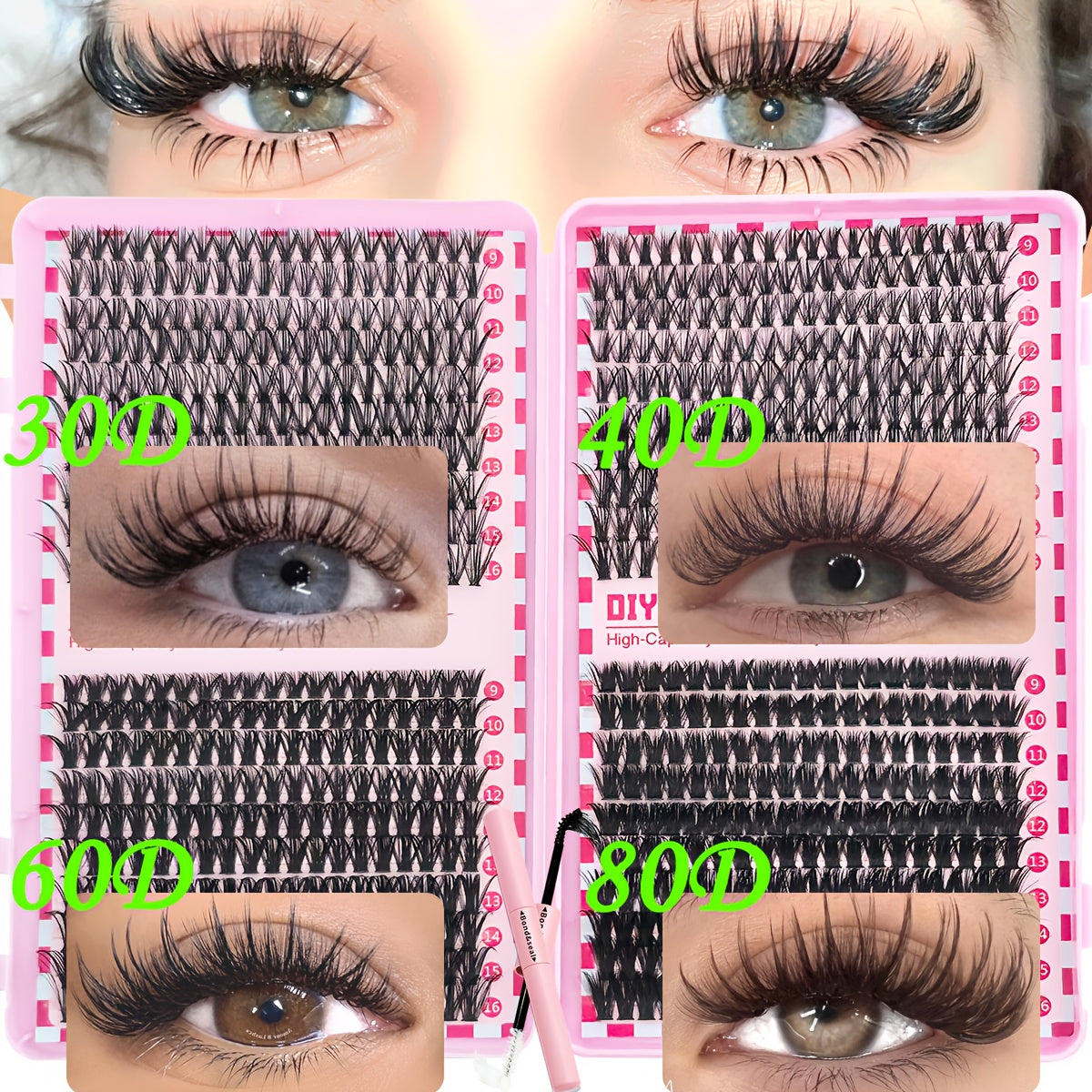 LASH QUEEN Kit de pestañas de 800 puntos