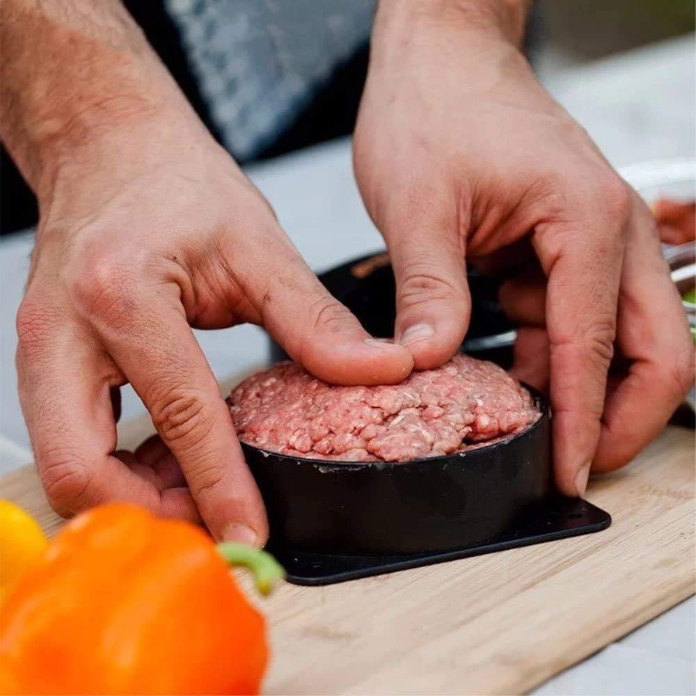 Prensa Burger Molde 3 en 1, Ideal para Hacer Hamburguesas con Queso Albóndigas en Casa