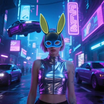 MASCARA BUNNY   con luz led