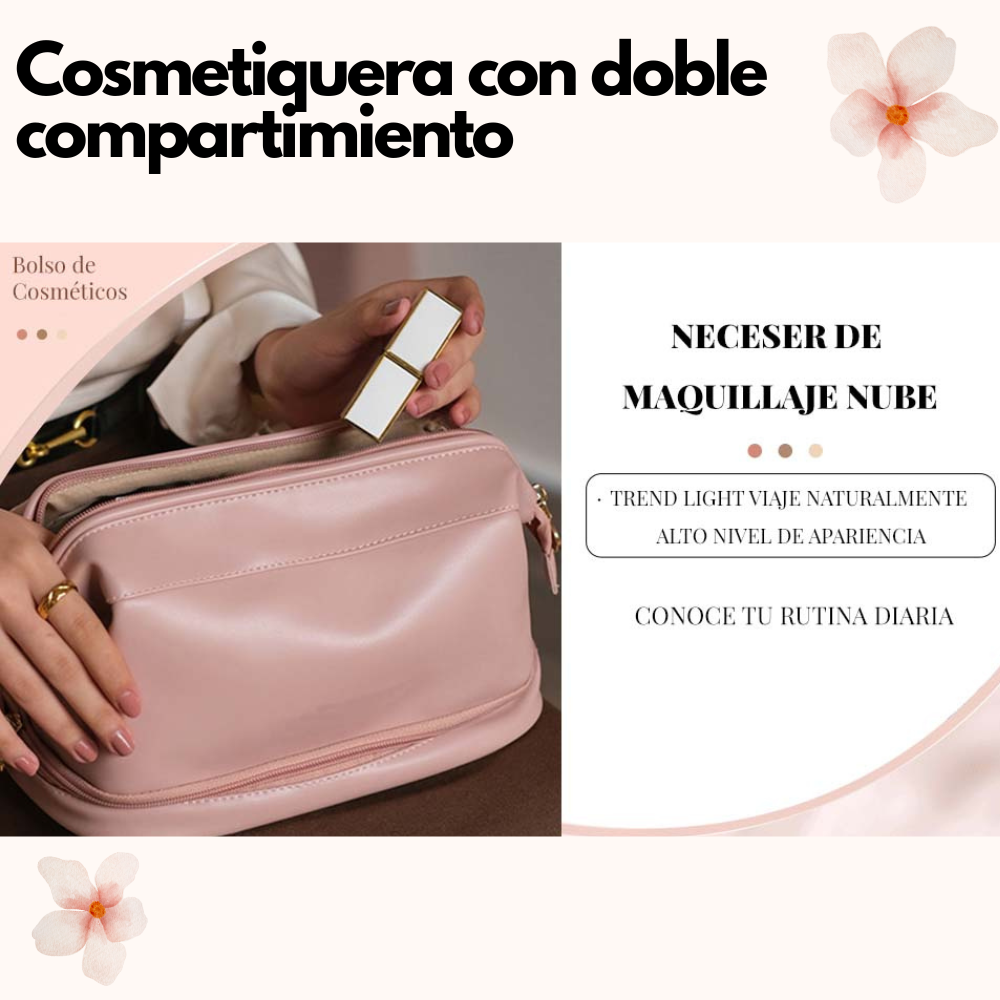 DuoChic Bag Cosmetiquera de doble espacio.