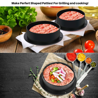 Prensa Burger Molde 3 en 1, Ideal para Hacer Hamburguesas con Queso Albóndigas en Casa