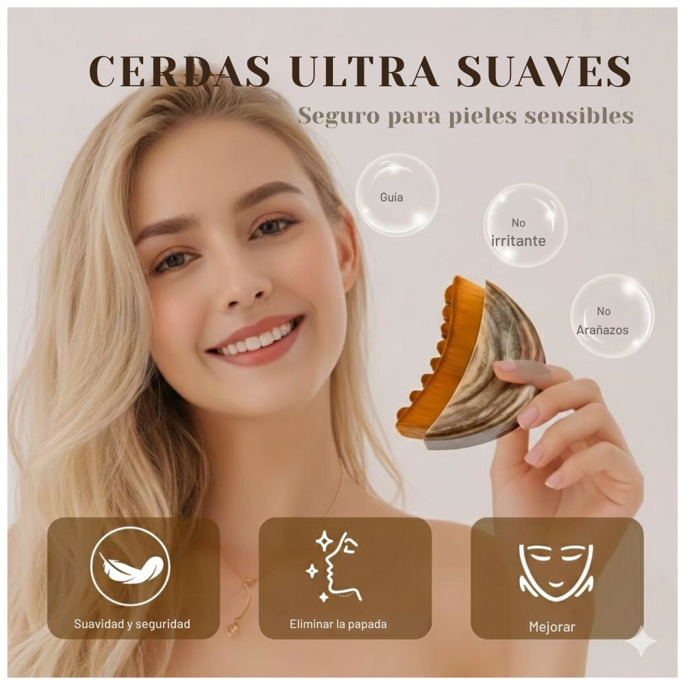 Cepillo facial para drenaje linfático