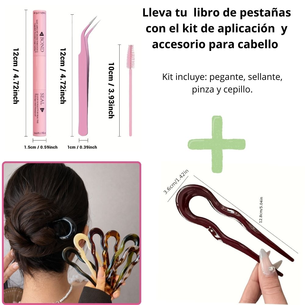 Kit aplicación + accesorio para cabello