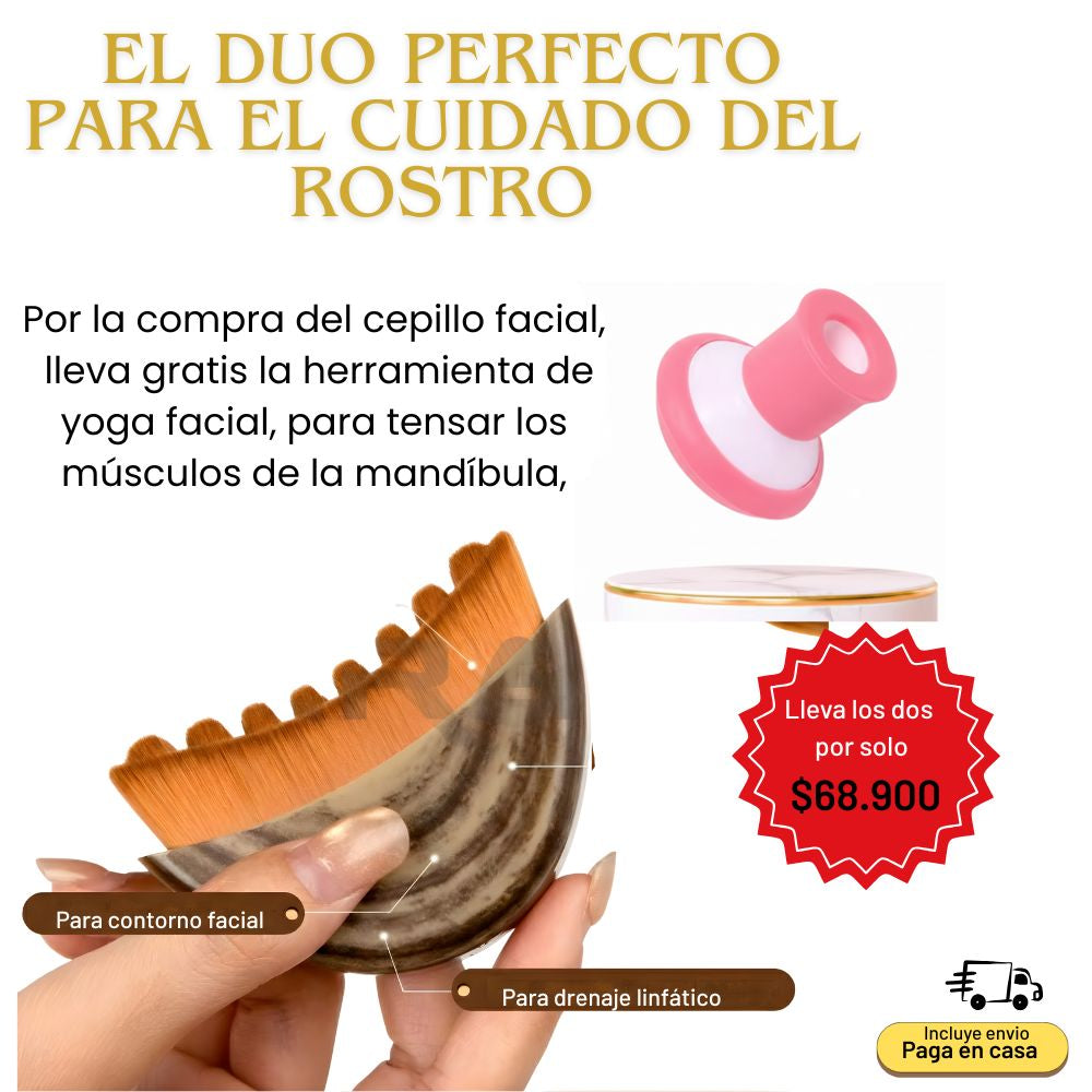 Cepillo facial para drenaje linfático
